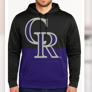 Licensed MLB Colorado Rockies Men’s Colorblock Hoodie